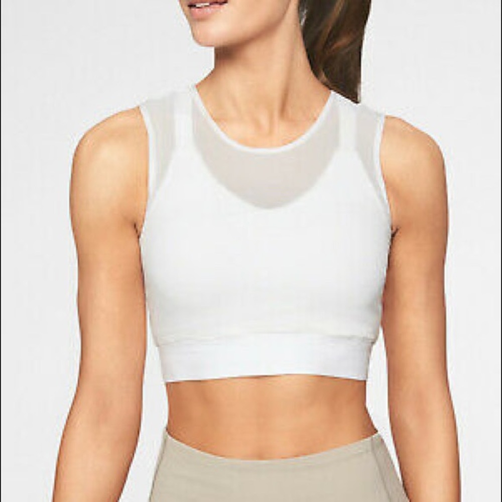 Athleta mesh crop bra top